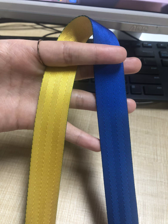 Duo Webbing (yellow/blue) 1"